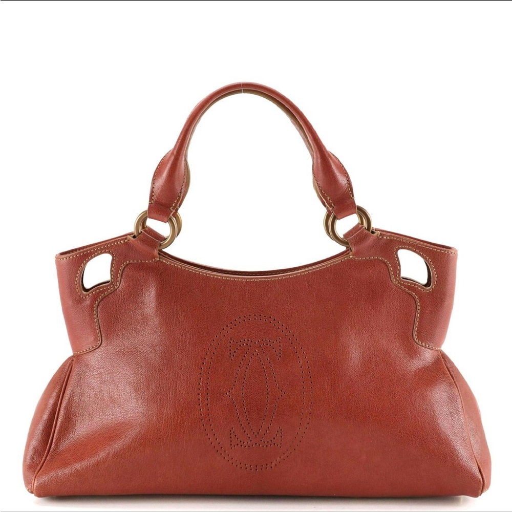 Cartier Rich Tan Leather Shoulder Bag